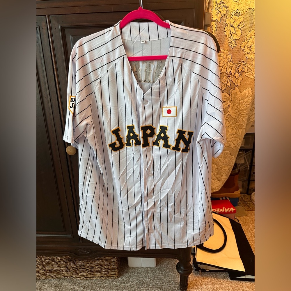 Shohei Ohtani Pinstripe Baseball Jersey